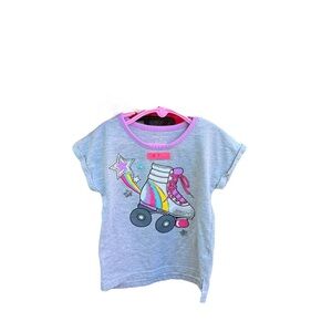 Healthtex Gray T-Shirt with Colorful Roller Skate NWOT